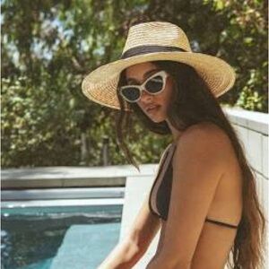 Brixton Joanna XS  Straw Sun Hat with Black Band